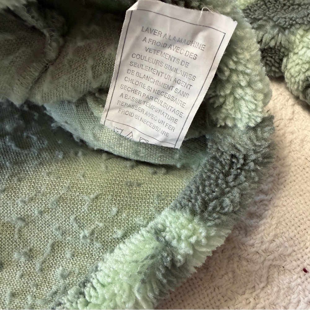 aLab Green Warpy Star Fleece Cropped Hoodie (M) - Picture 4 of 7